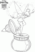 coloring picture of The fairy Tinker Bell leaves one limps